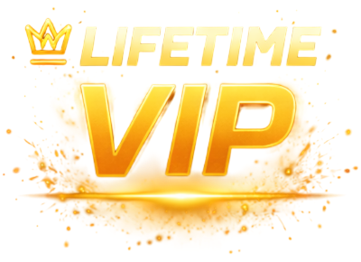 Lifetime VIP — gold crown badge